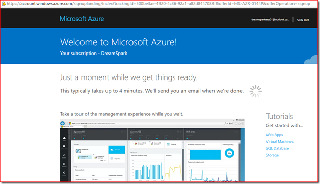Microsoft Azure Sign up 5